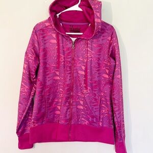 Under Armour Storm Full Zip Fleece Jacket Hoodie pink long sleeve women size M